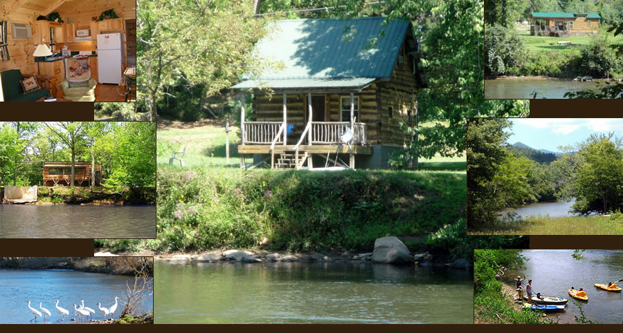 Franklin, NC Riverfront Vacation Log Cabins